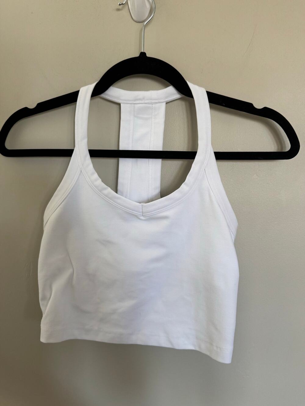 NWOT Beyond Yoga Space Dye On the Up Crop Tank in Cloud White SZ XS
